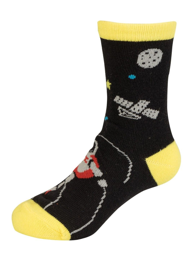 YellowBeeSpaceAdventureSocksforBoys-BlackSide