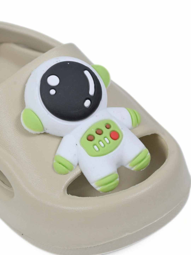 Space Explorer Charm Sandals for Boys – Beige Close Up  View