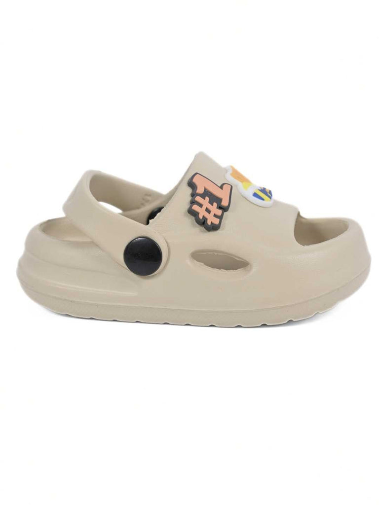 Sporty #1 Trophy Charms Sandals for Boys – Beige - Side View