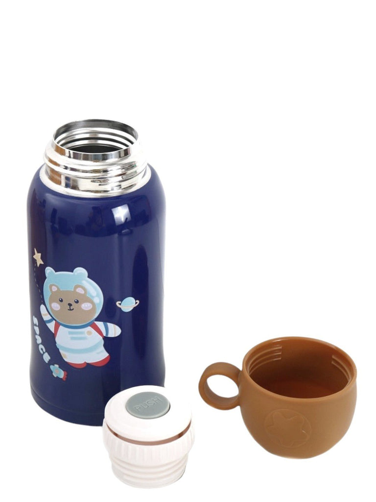 stainless-steel-bear-space-flask-water-bottle-blue-500-ml-Open-view