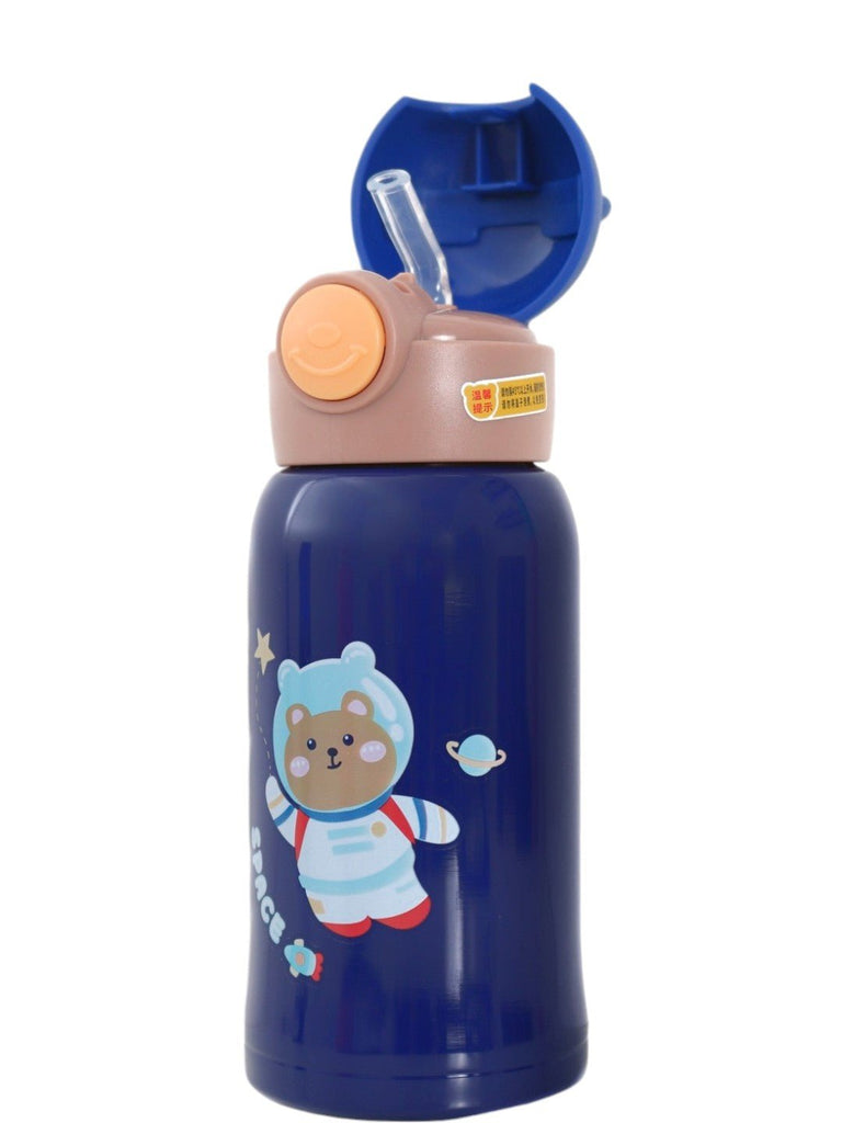 stainless-steel-bear-space-flask-water-bottle-blue-500-ml-lid-view