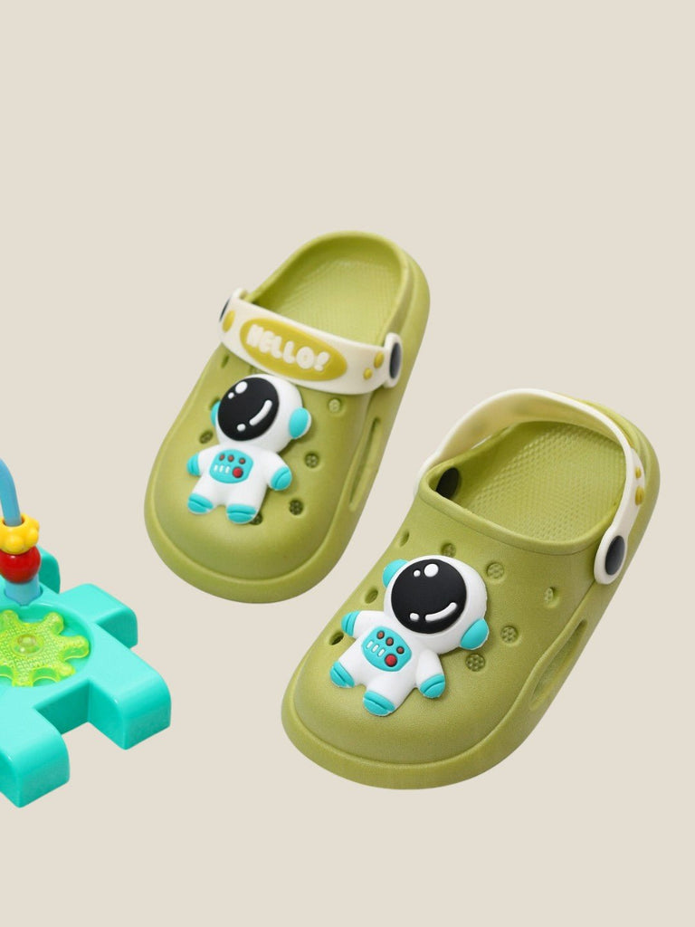 Step Into a Universe of Comfort: Kids' Astronaut Motif Clog-creative view