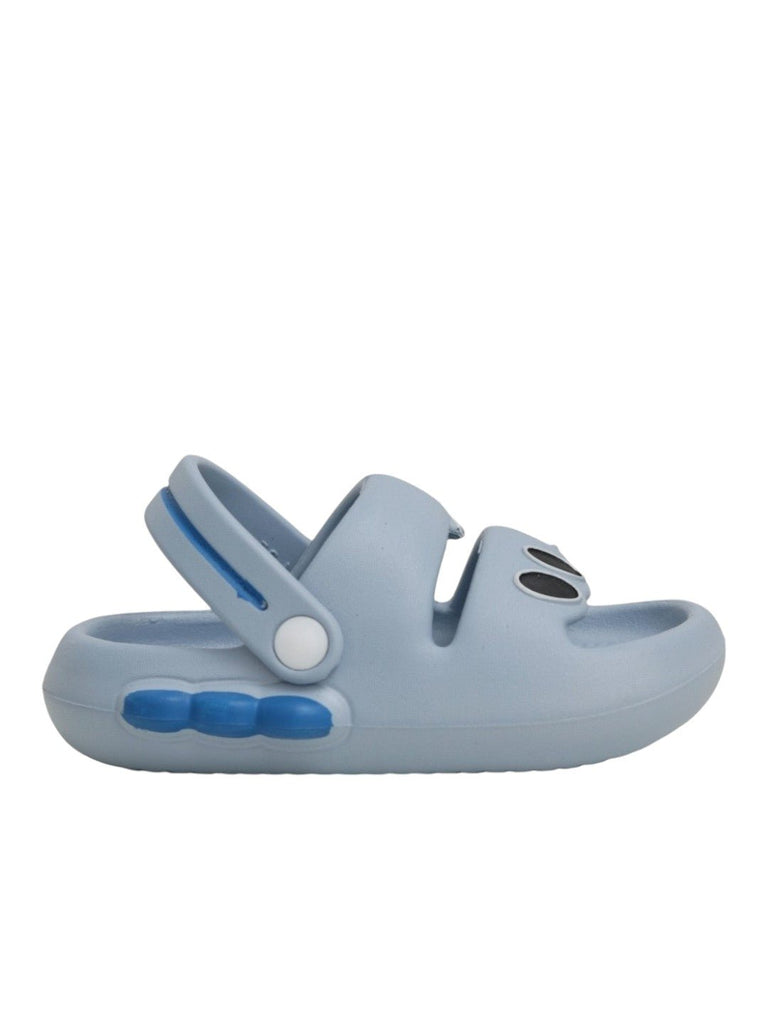 Stompy the Blue Dino Sandals for Kids-Side View