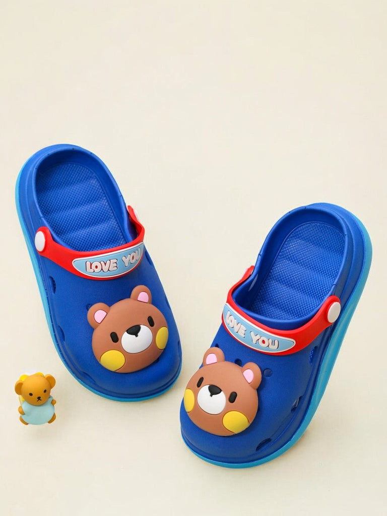 Stylish 3D Bear Clogs for Boys- creative view