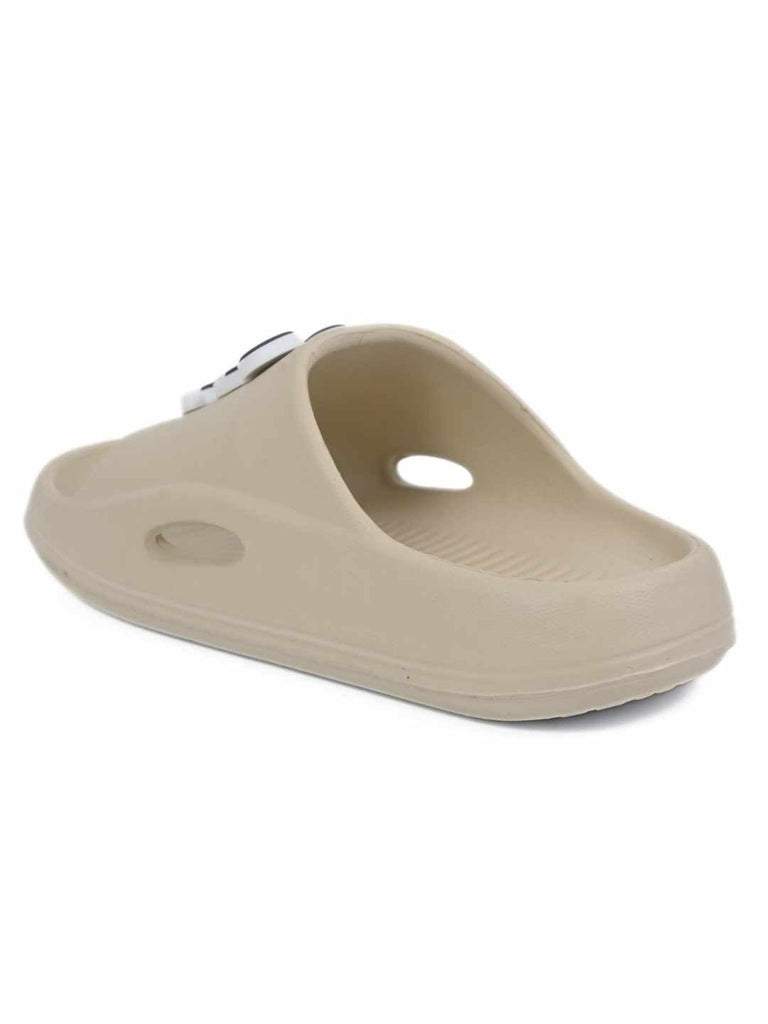 Stylish & Fun Mickey Mouse Character Charm Slides for Boys Beige - Back View