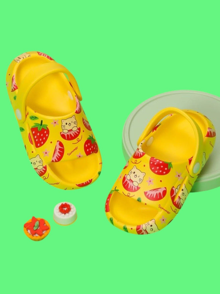 sunny-whiskers-strawberry-and-cat-print-yellow-sandals