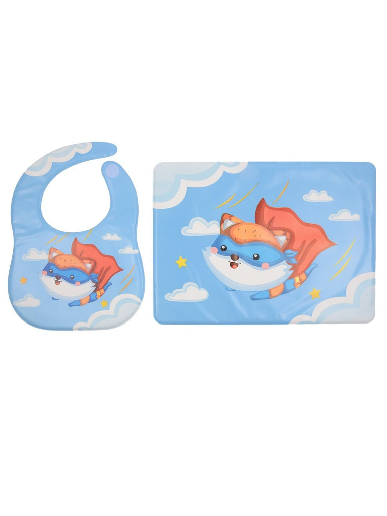 Yellow Bee Flying Cat Waterproof Feeding Bib Full Front View