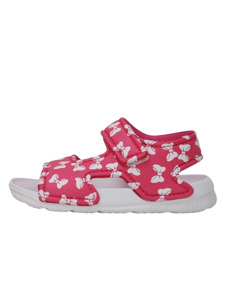 Sweet Charm All-over Bow Print Pink Sandals for Kids-side view