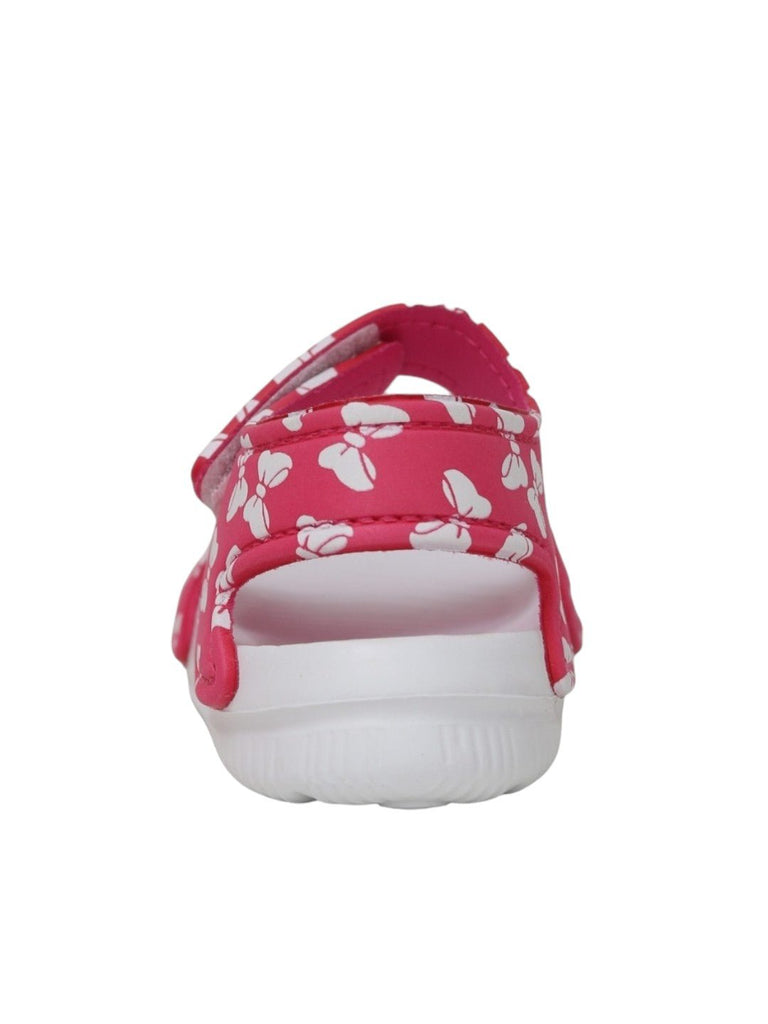 Sweet Charm All-over Bow Print Pink Sandals for Kids-Back View