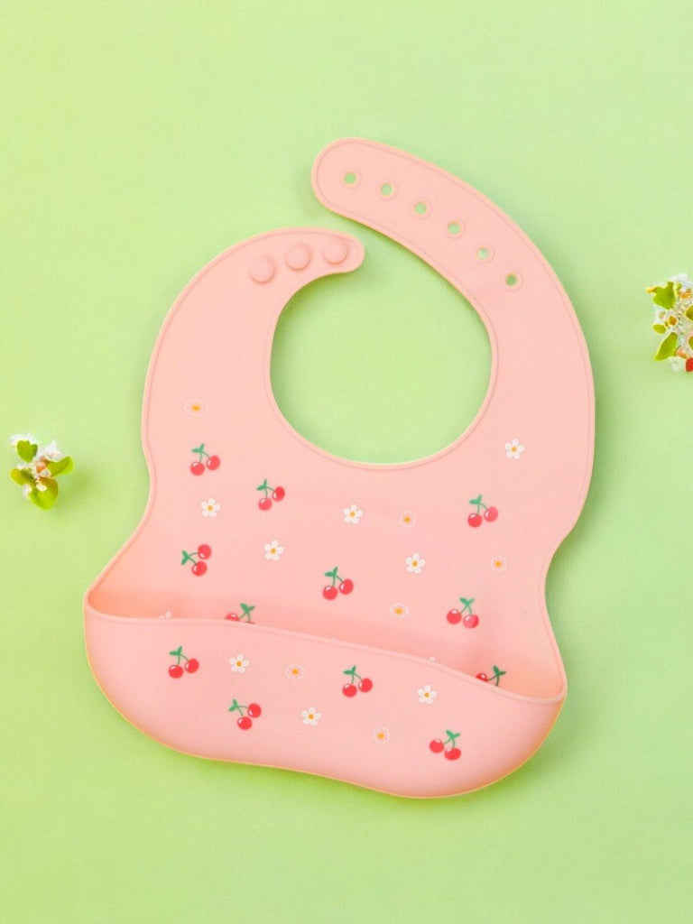 Creative Display of Sweet Cherry Blossom Baby Bib For Girls.