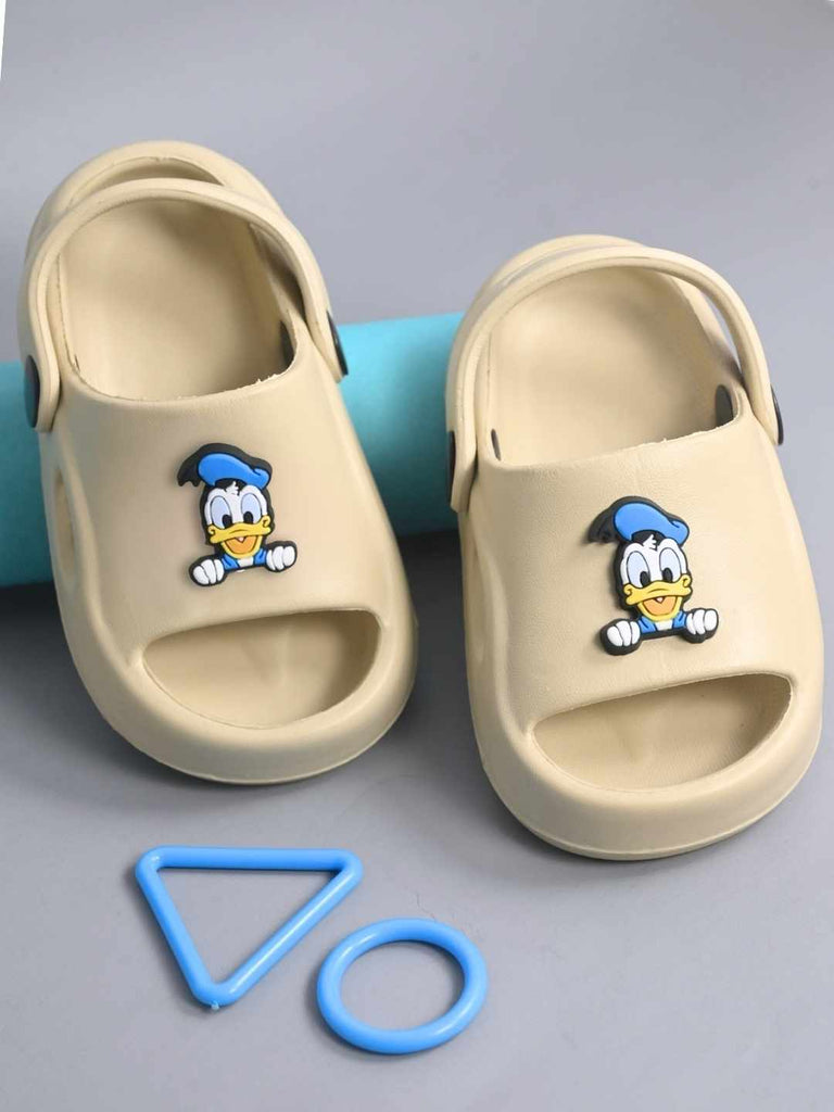 Sweet & Classic Donald Duck Cartoon Theme Sandals for Boys – Beige-Creative View