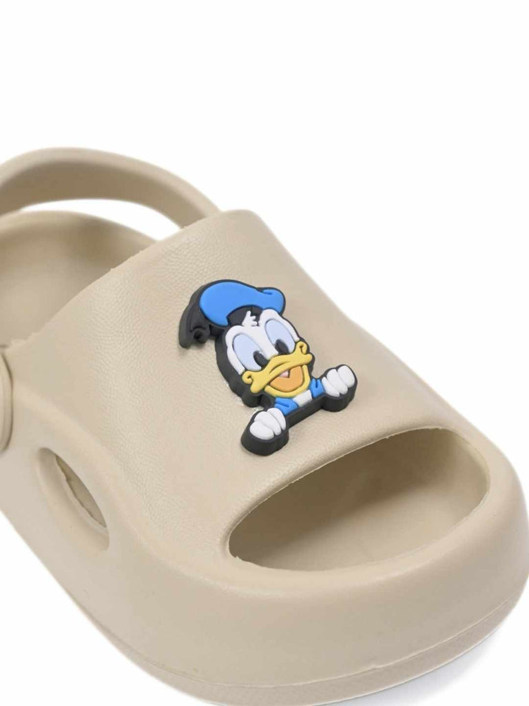 Sweet & Classic Donald Duck Cartoon Theme Sandals for Boys – Beige-Close up view