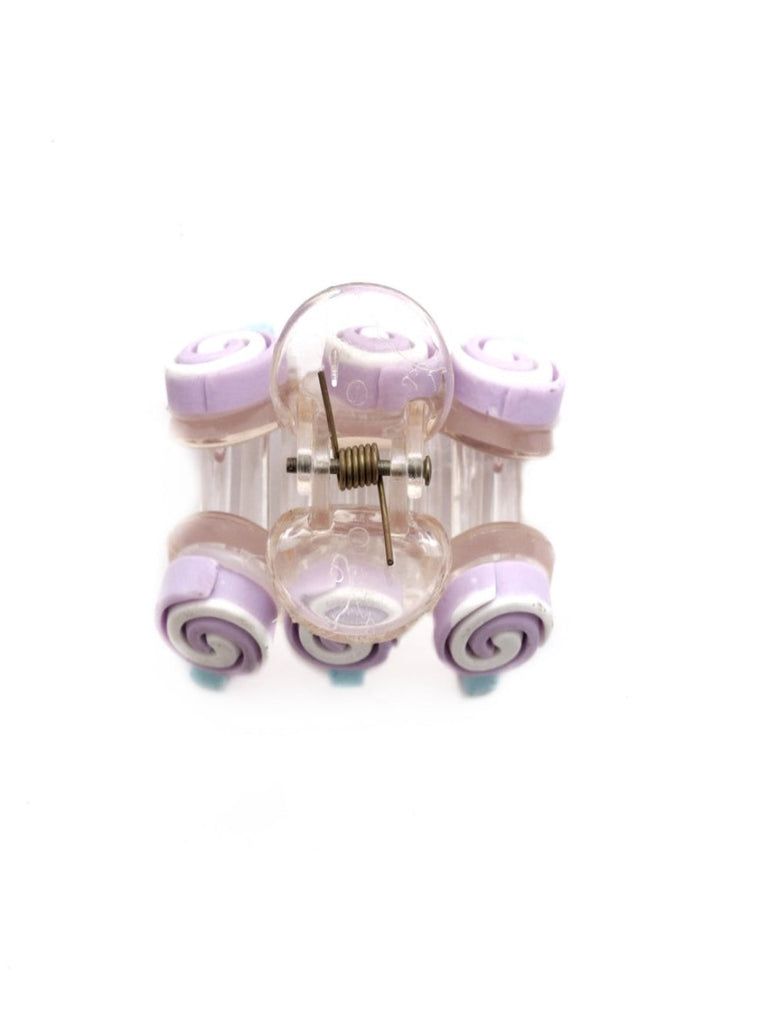 Front view of Sweet Lollipop Inspired Swirl Hair Claw Clip showing the detailed lollipop swirl design.