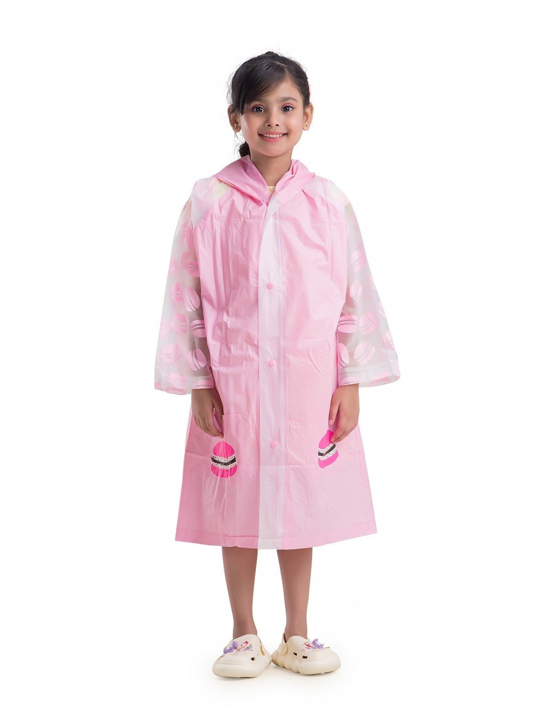 Enchanted Llama Raincoat for Girls with Cute Ear Details – Yellow