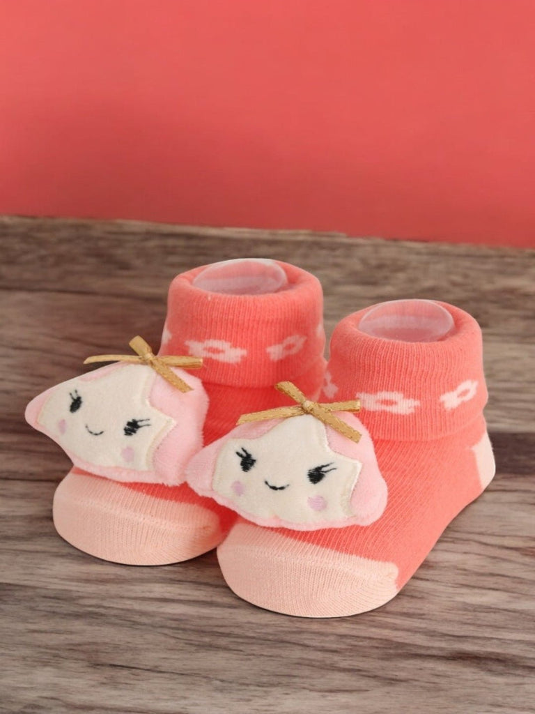 Sweet Princess Baby Socks - Coral Delight