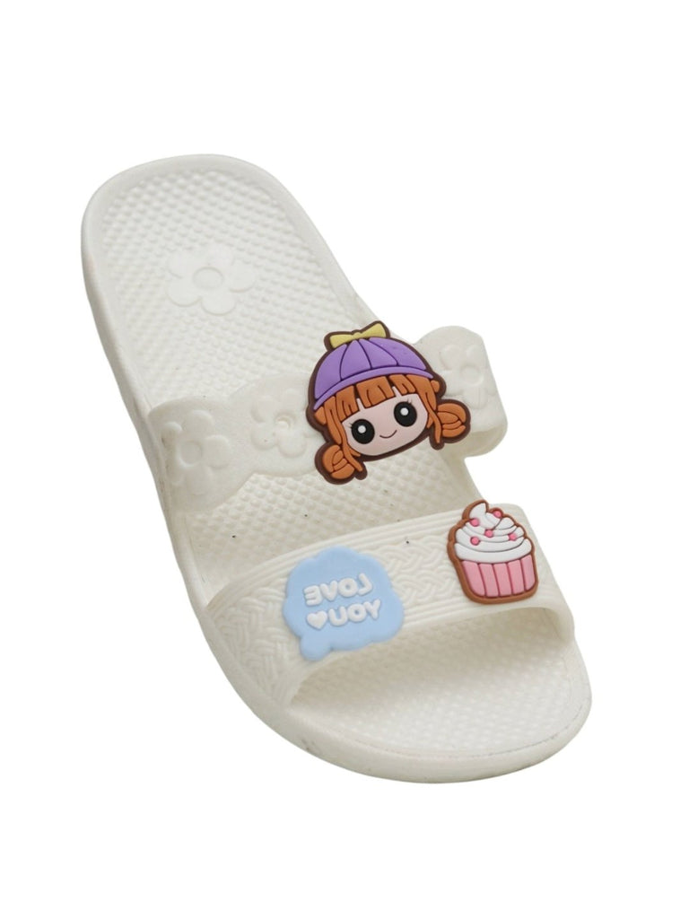 Angle Side of Sweet Treats & Love Girls' Comfort Sliders