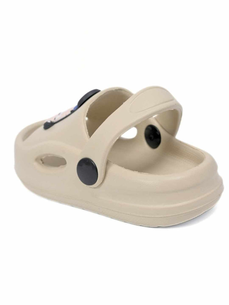 Sweet & Trendy Mickey Mouse Face Charm Sandals for Boys – Beige-Back View