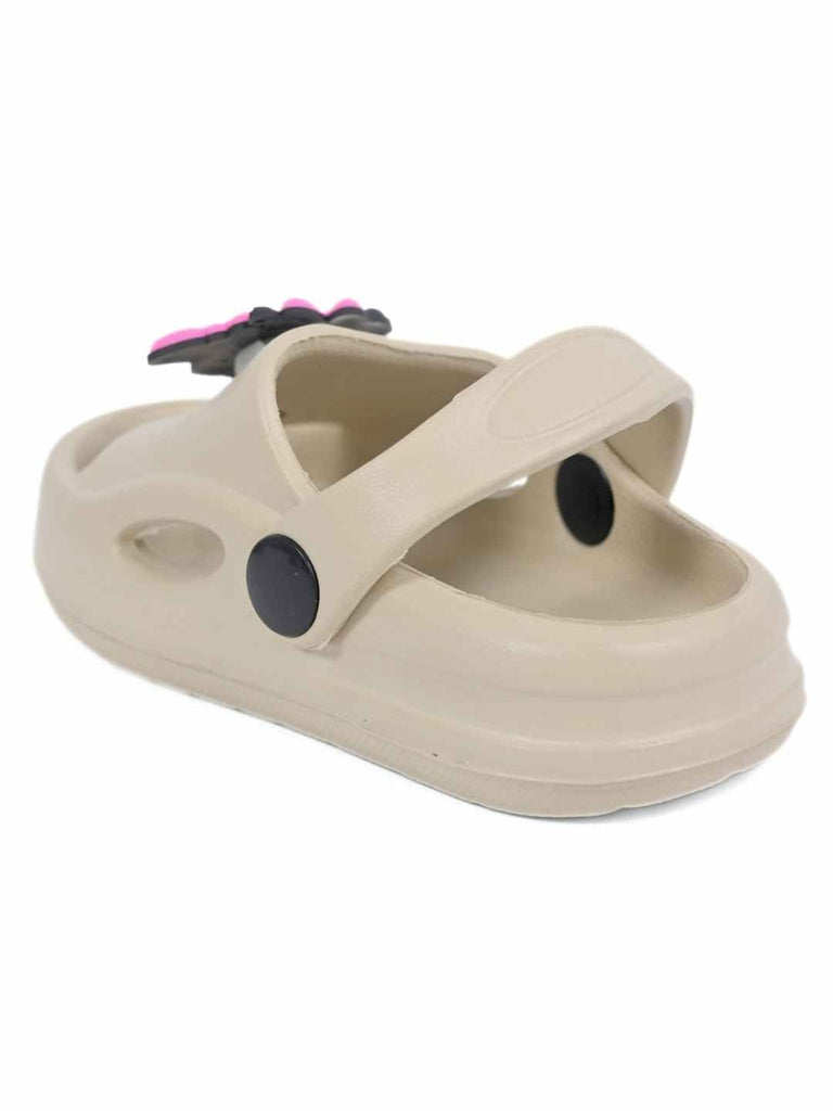 Sweet & Trendy Minnie Mouse Rotating Charm Sandals for Girls – Beige - Back View