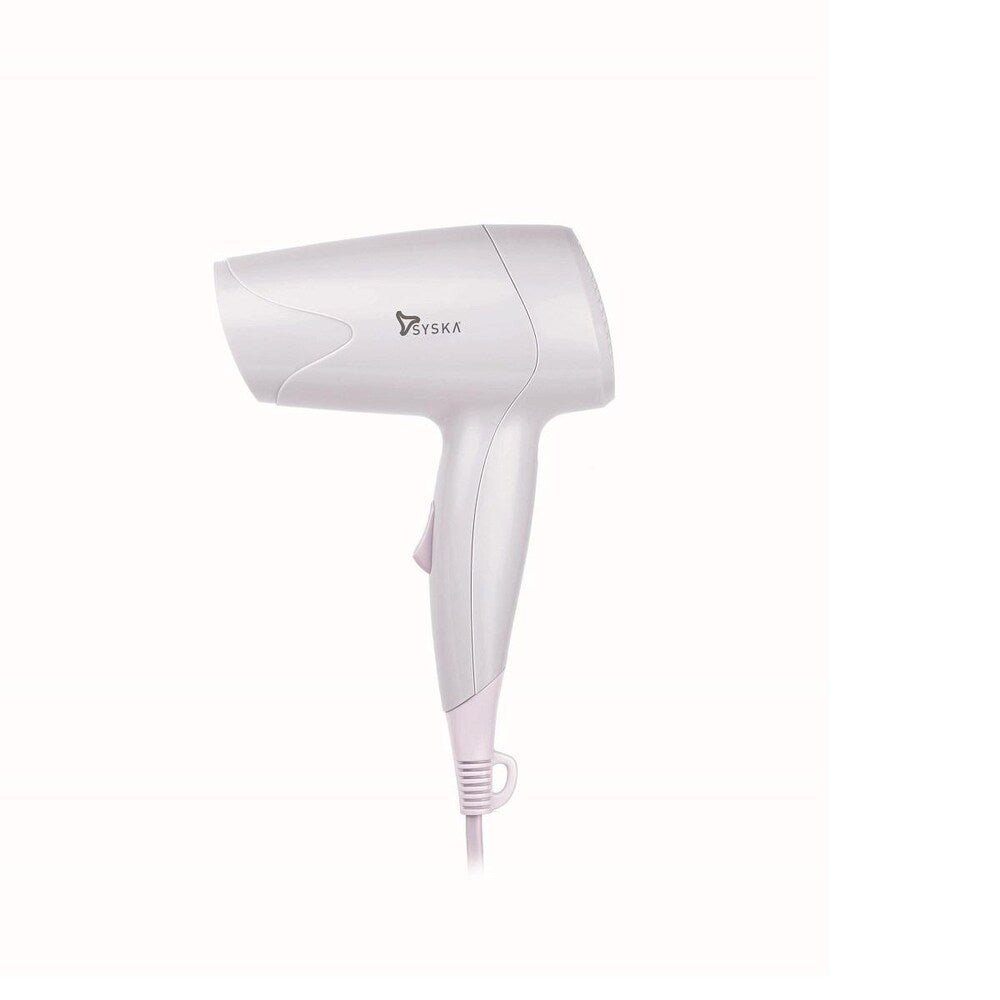 Side view of Syska 1000 Watts Hair Dryer showcasing its sleek design and grey color