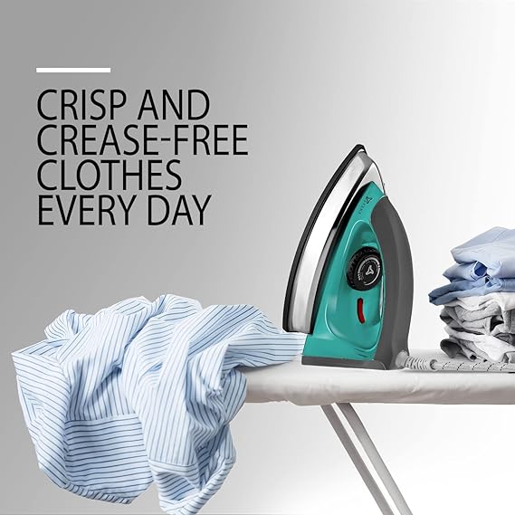 The Syska SDI 350 CLASIQUE Dry Iron delivering crisp and crease-free clothing.