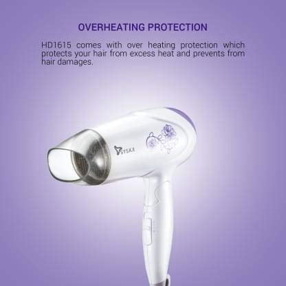 Detailed view of the Syska HD1615 Hair Dryer's features and design