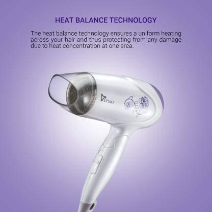 Syska Trendsetter HD1615 Hair Dryer with ergonomic handle and hanging loop