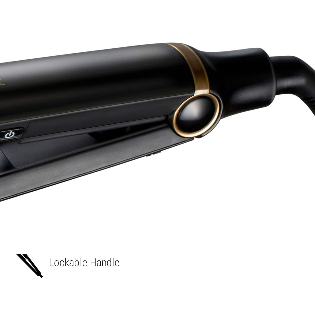 Detail of Syska Hair Straightener's Lockable Handle Feature for Safe Storage