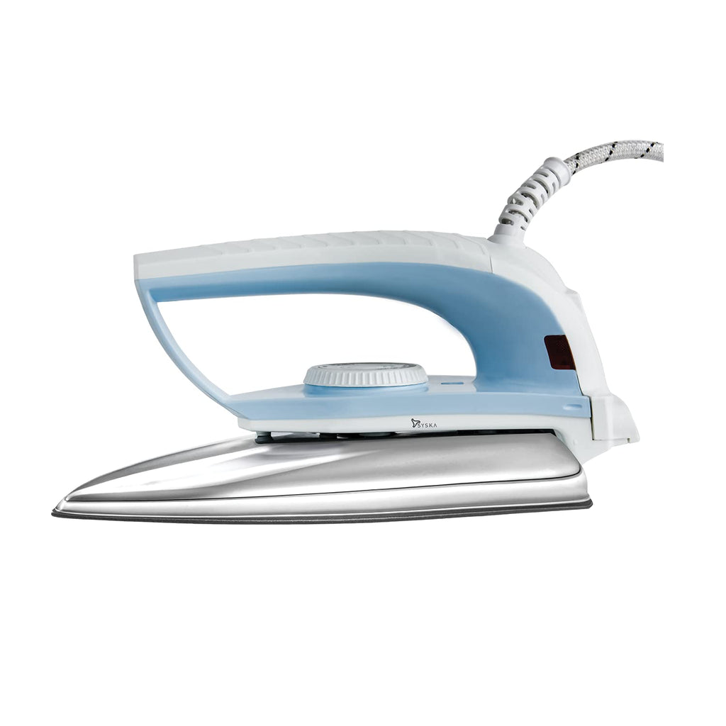 Front view of Syska SDI-300 Easy Glide Dry Iron in blue