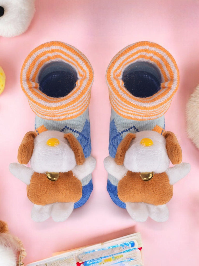 Child's Teddy Bear Stuffed Toy Socks with Cushioned Insole