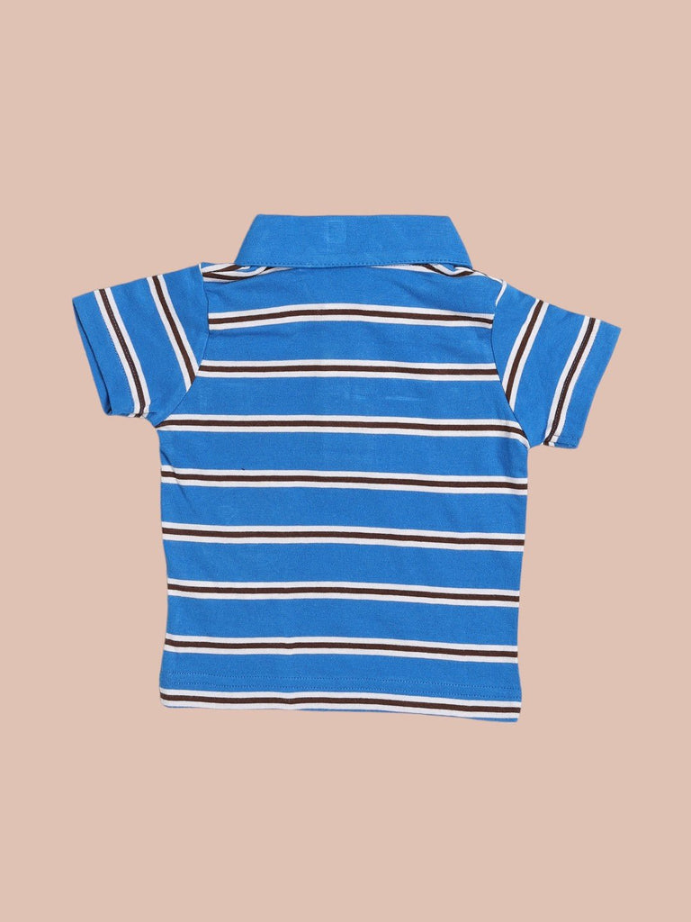 Toffyhouse_Baby_Boys_Blue_Striped_Polo_T-Shirt_with_Lion_Patch_back_view