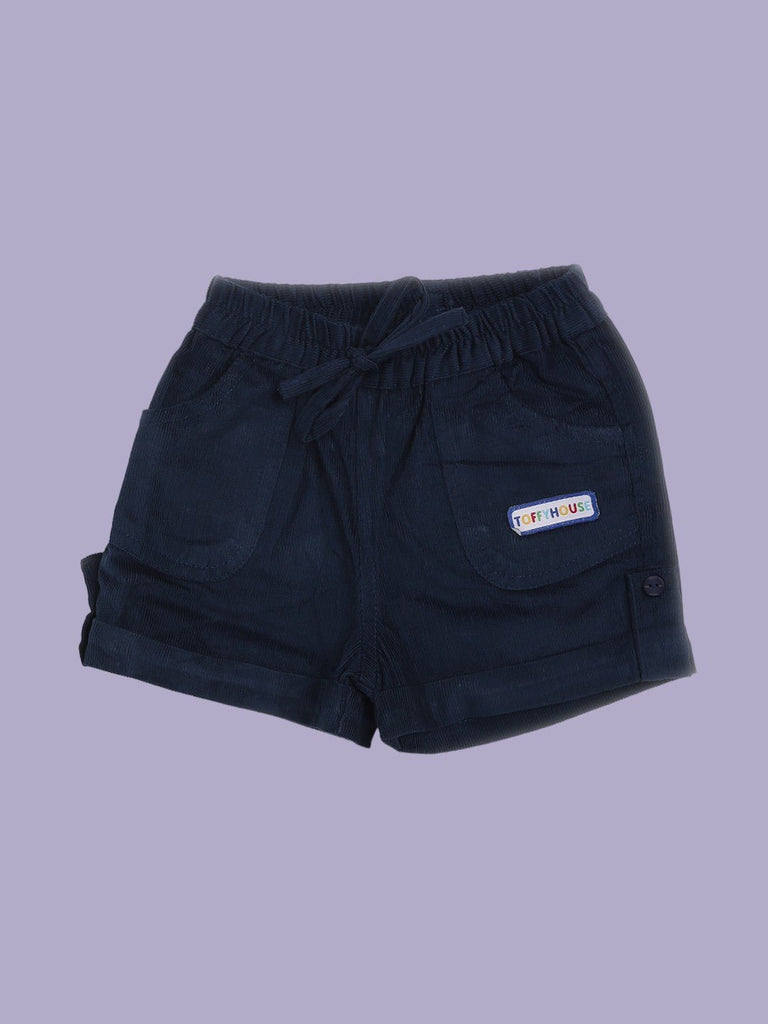 ToffyHouse Baby Boys' Navy Blue Shorts - Front View View.