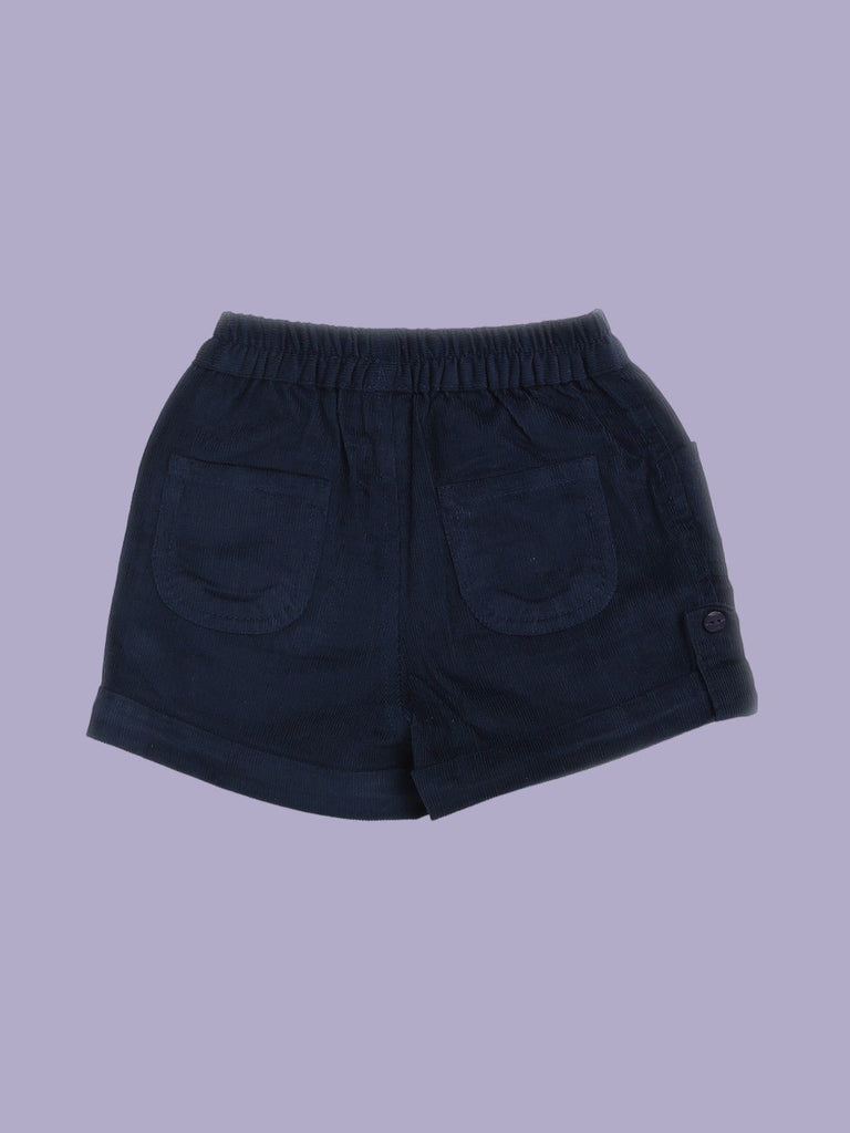 ToffyHouse Baby Boys' Navy Blue Shorts - Back View.