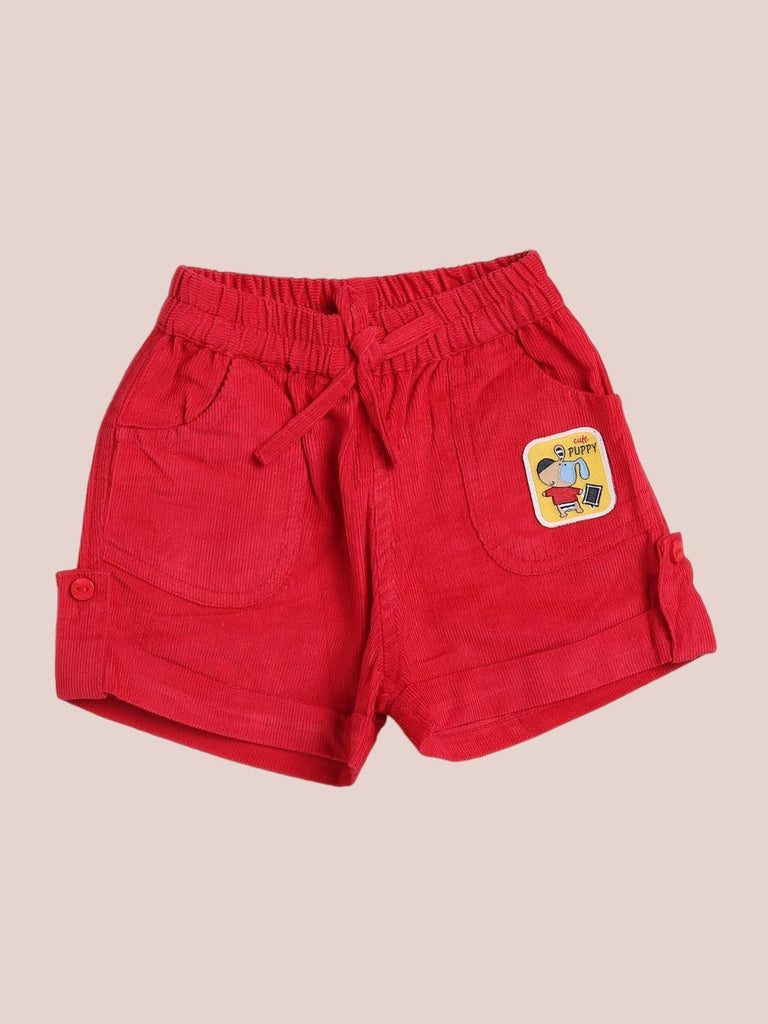 Toffyhouse Baby Red Shorts Set Front View.