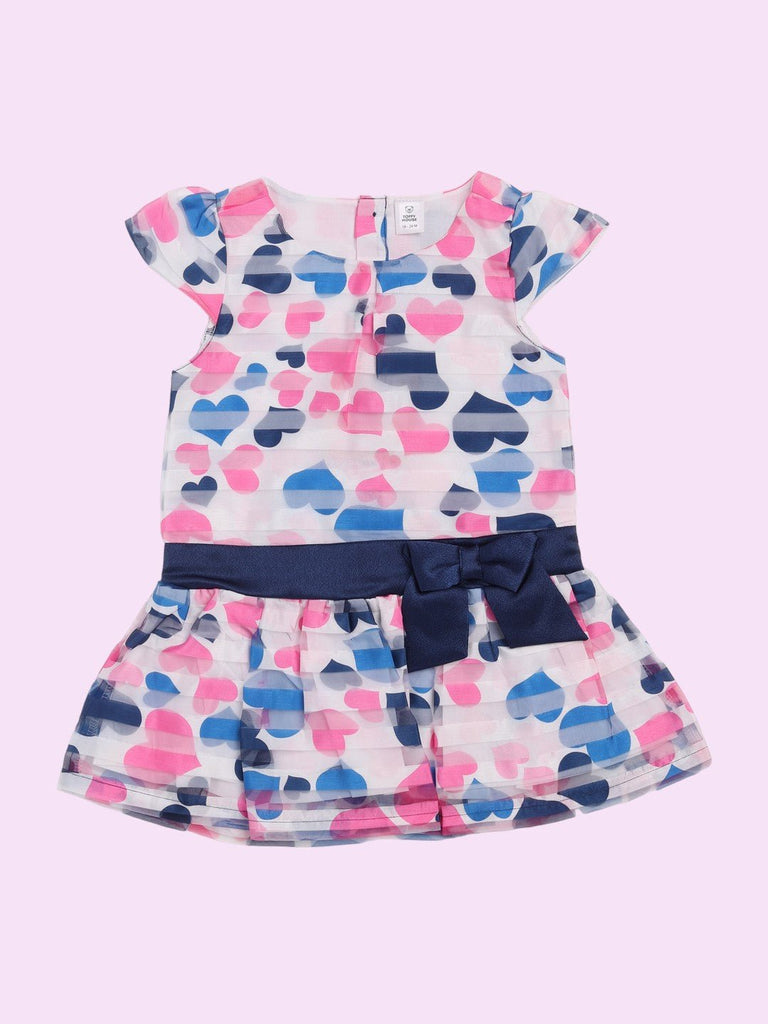 ToffyhouseBabyGirls_PinkandBlueHeartPrintDresswithNavyBowfrontview