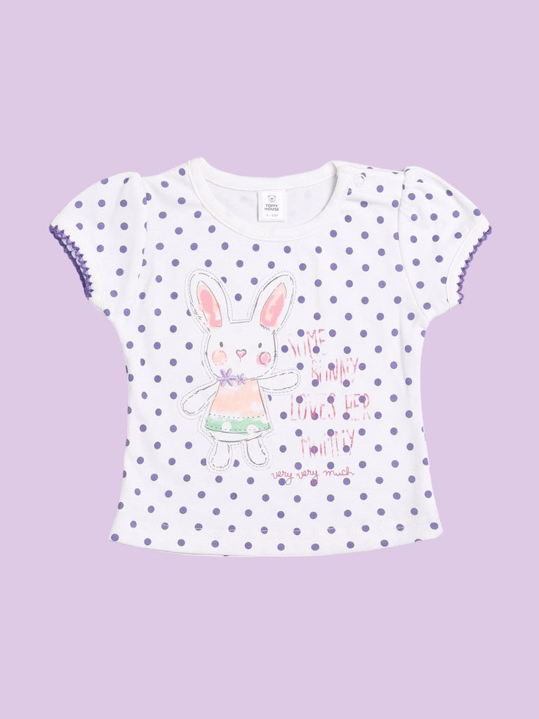 ToffyhouseBabyGirls_PolkaDot_BunnyLovesHerFamily_T-Shirtfrontview