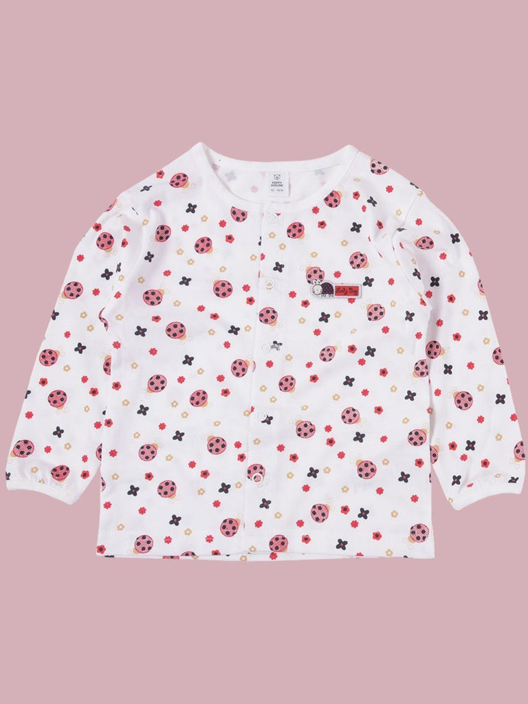 ToffyHouse Baby Lady bug Print Full Sleeve shirt front view