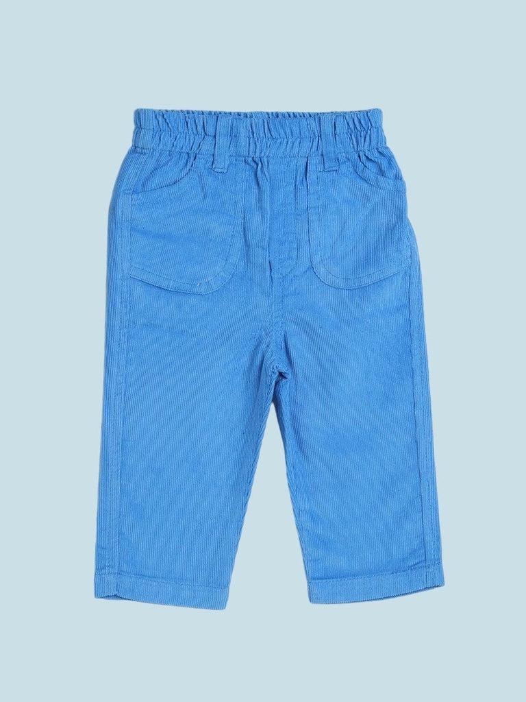 Front view of ToffyHouse Baby Blue Corduroy Pants