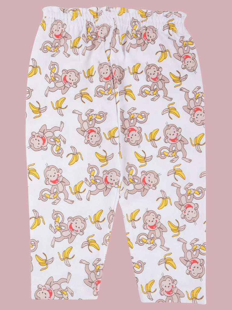 Full view of the pants from Boys' Monkey and Banana Print Pajama Set.