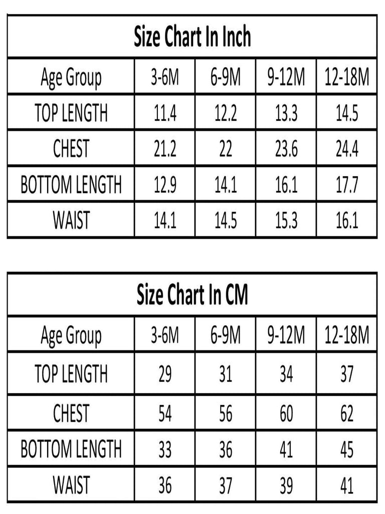 SIZE CHART IN CM