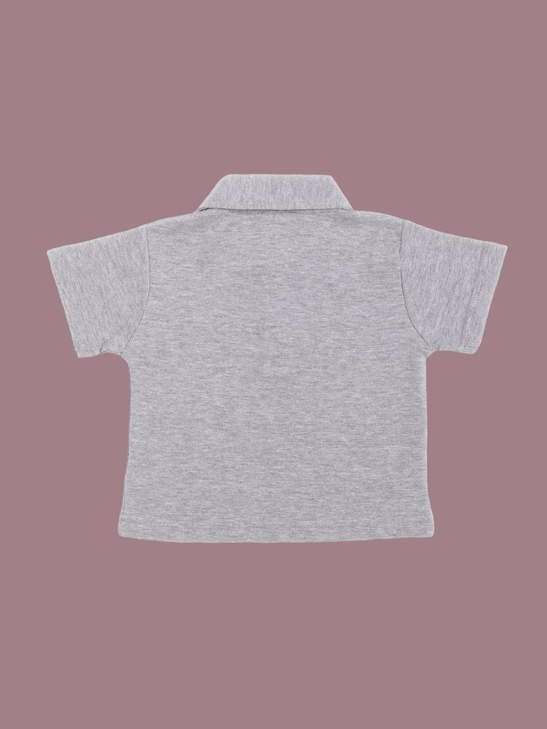 ToffyHouse-Grey-Polo-Airplane-Set-Shirt-Back-View