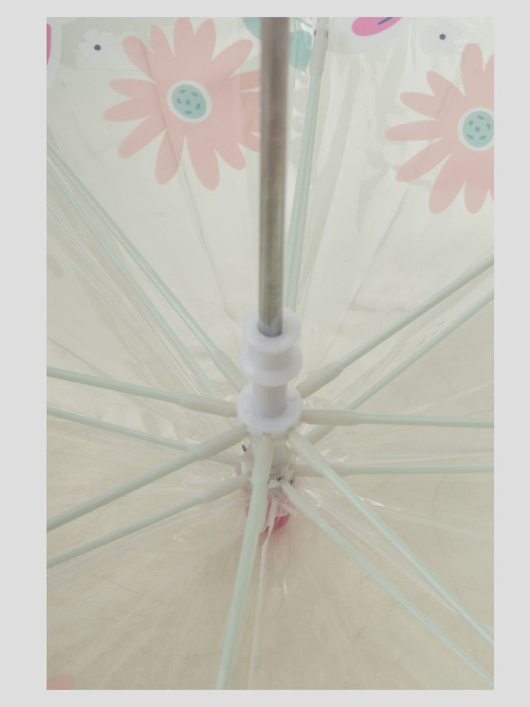 Transparent_Floral_Umbrella_with_Magenta_Handle_Close_up_view-