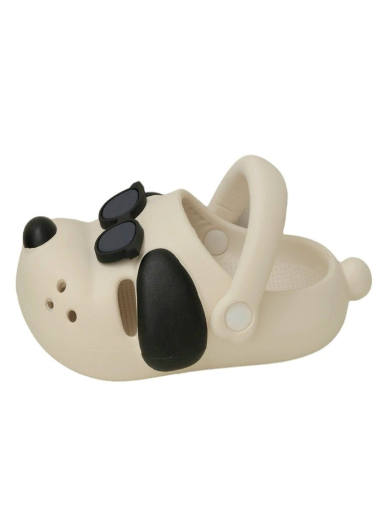 Side view of the Trendy Pup Boy's Clogs, illustrating the profile and efficient features suitable for active children.