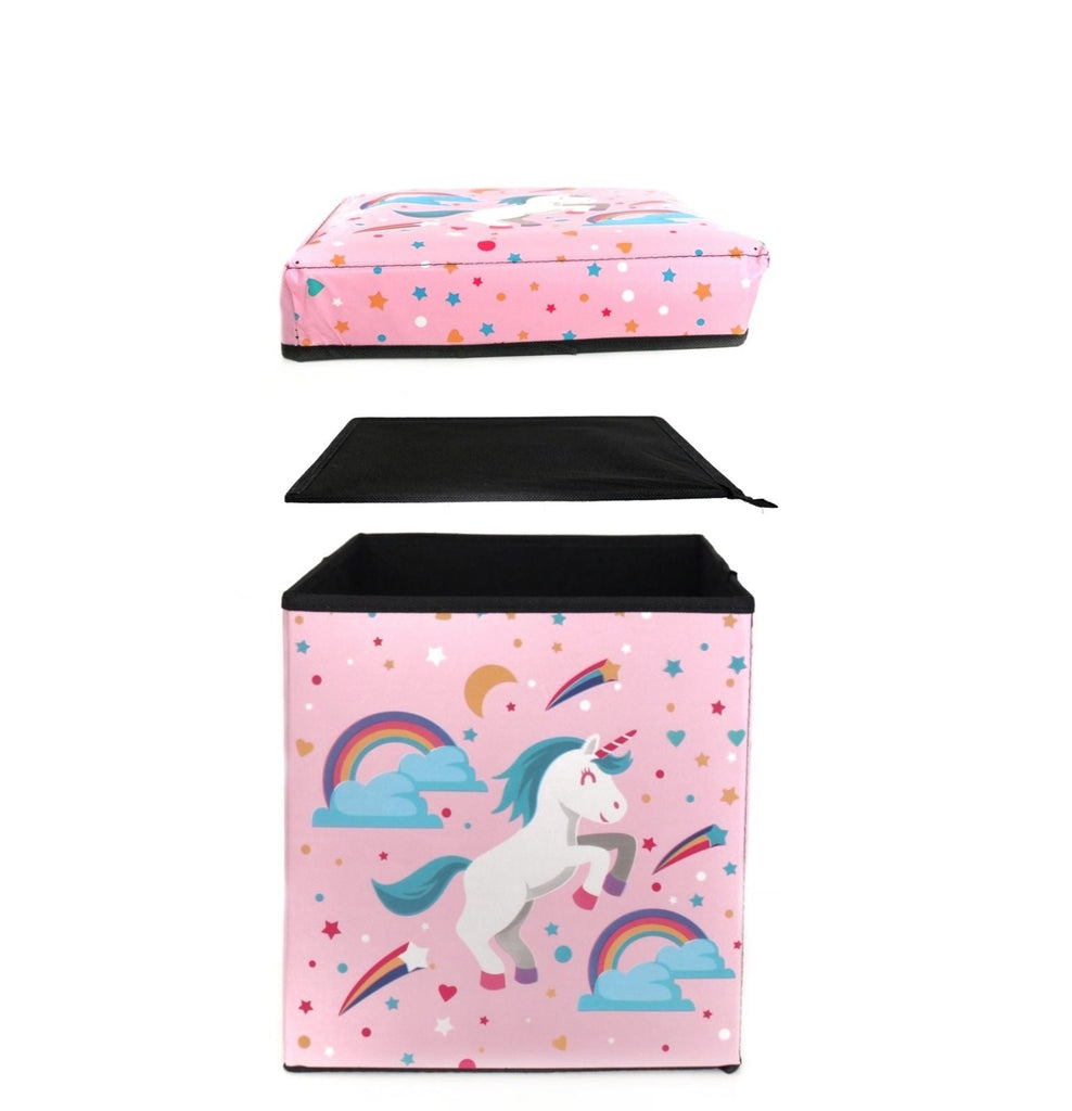 Full view of the enchanting Yellow Bee Unicorn Storage Box, illustrating its magical design.