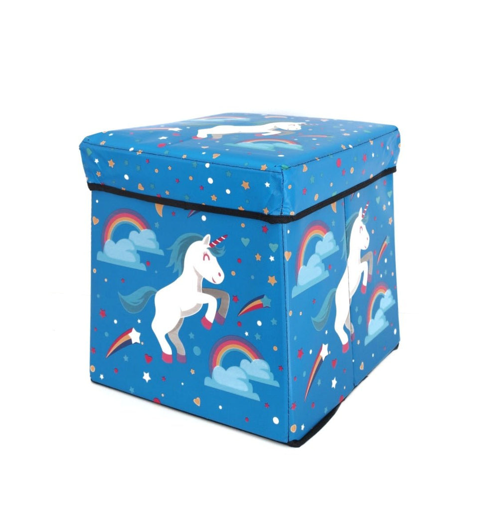 Side view of the charming Yellow Bee Unicorn Multi-Functional Storage Box, emphasizing the modern and stylish design.