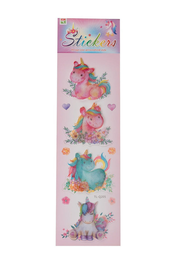 Fantasy Themed Stickers by Yellow Bee with Unicorns and Floral Patterns