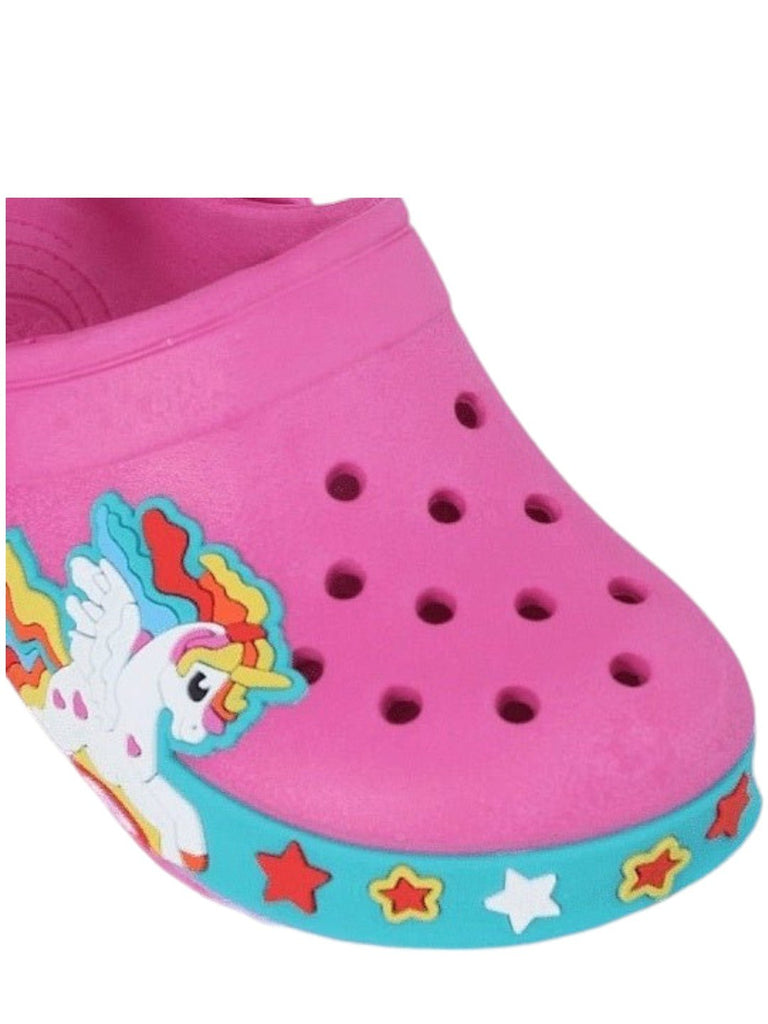 vibrant-fuchsia-unicorn-clogs-for-kids