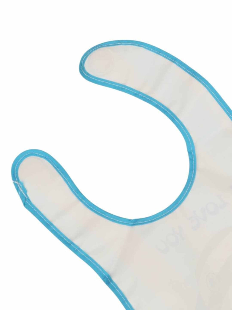 YellowBeeBib_PuppyLoveThemewithBlueStripesforBoys_Girls-ShowingBottomView 1