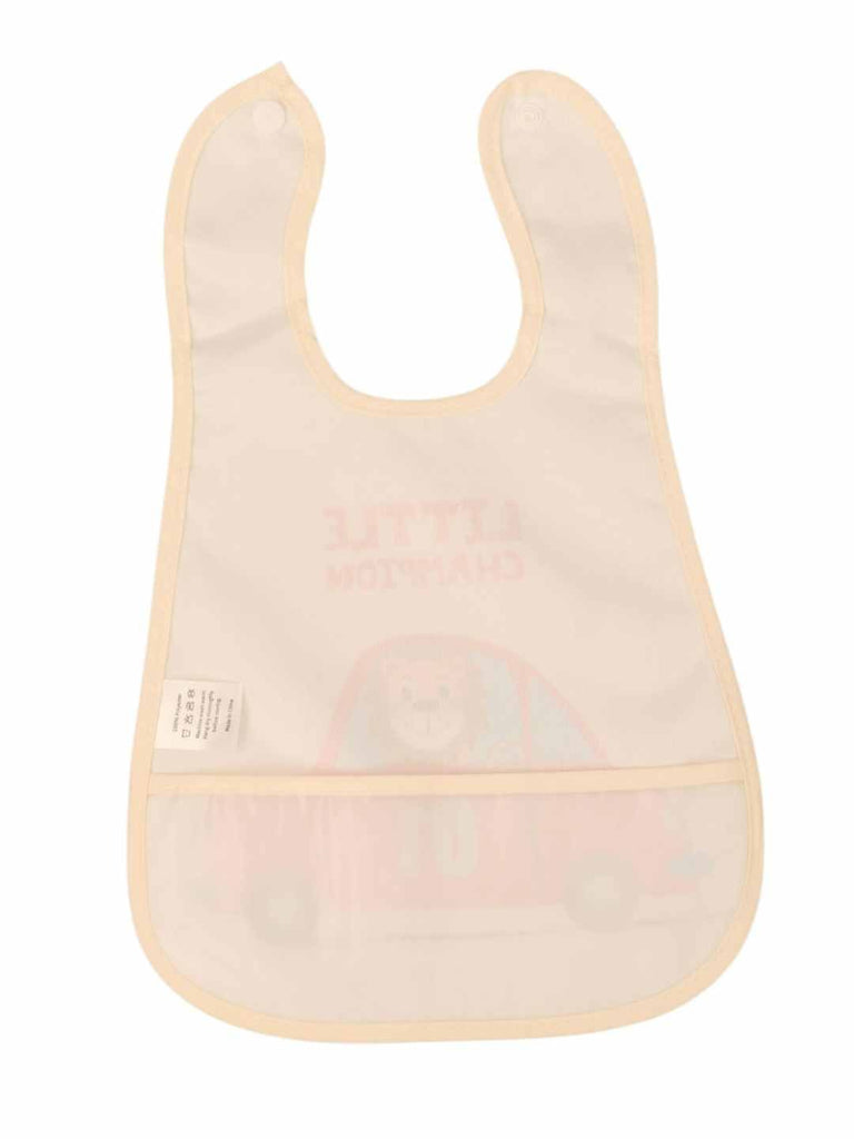 YellowBeeWaterproofBibforBabies_RedCar_LionChampionDesign-BackView