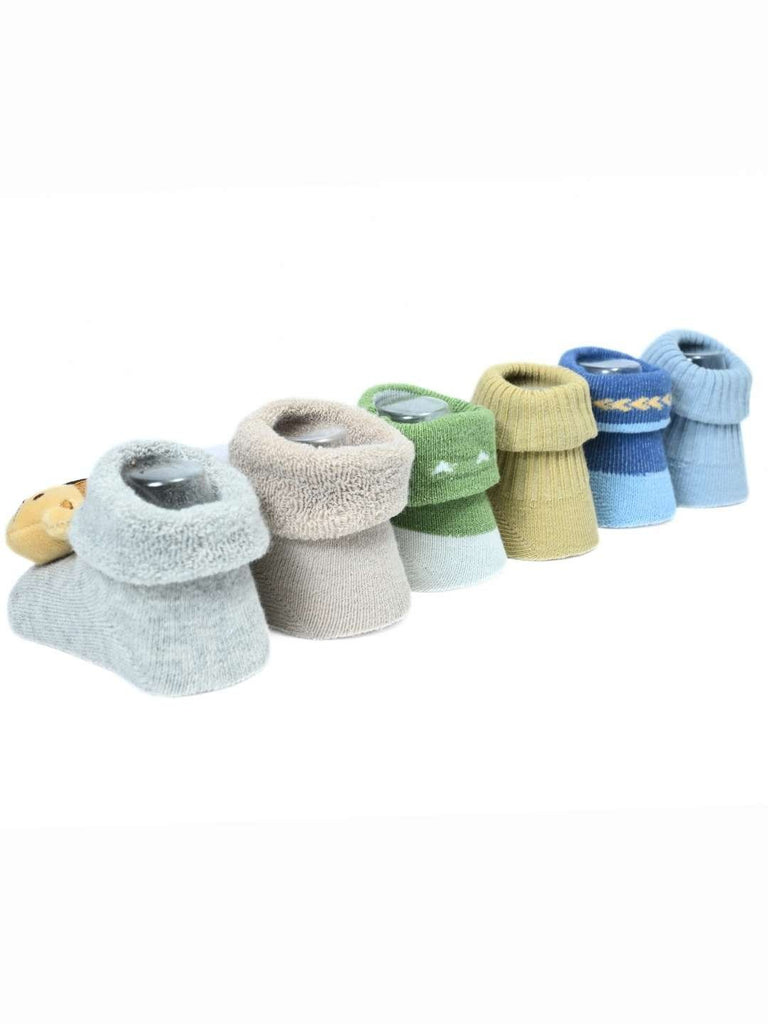 Whiskers & Friends Baby Socks Set – 6 Adorable Animal Characters with Snuggly Comfort-Back View