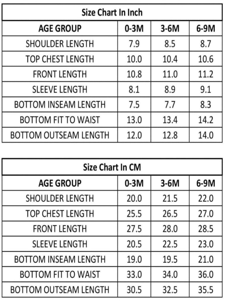 wow cloths size Guide